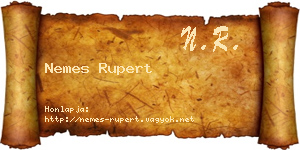 Nemes Rupert névjegykártya